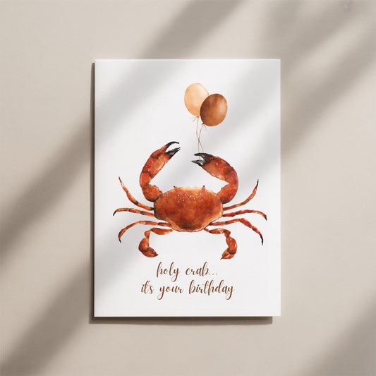 Funny Crab Birthday Card