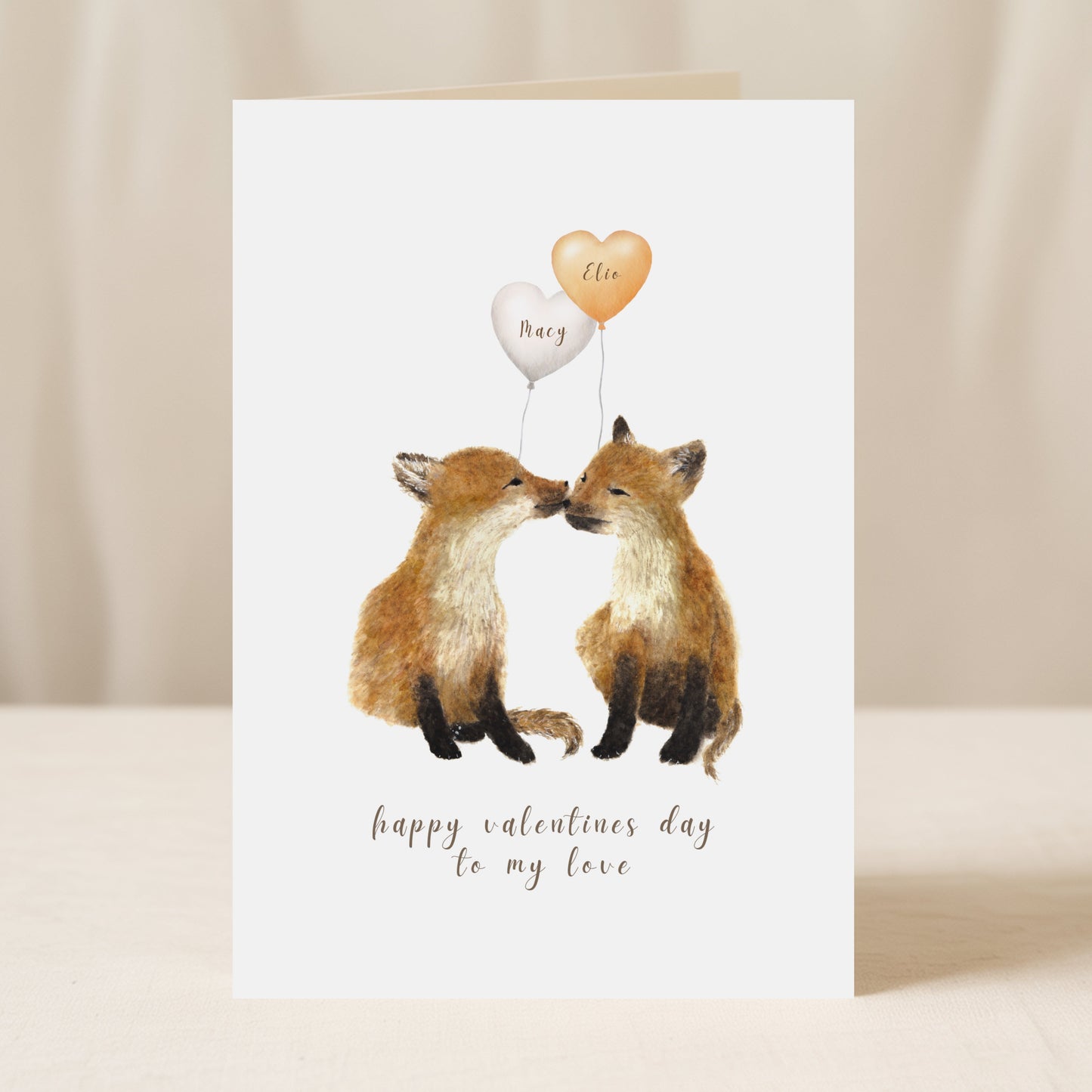 Personalised Name Valentine's Day Card