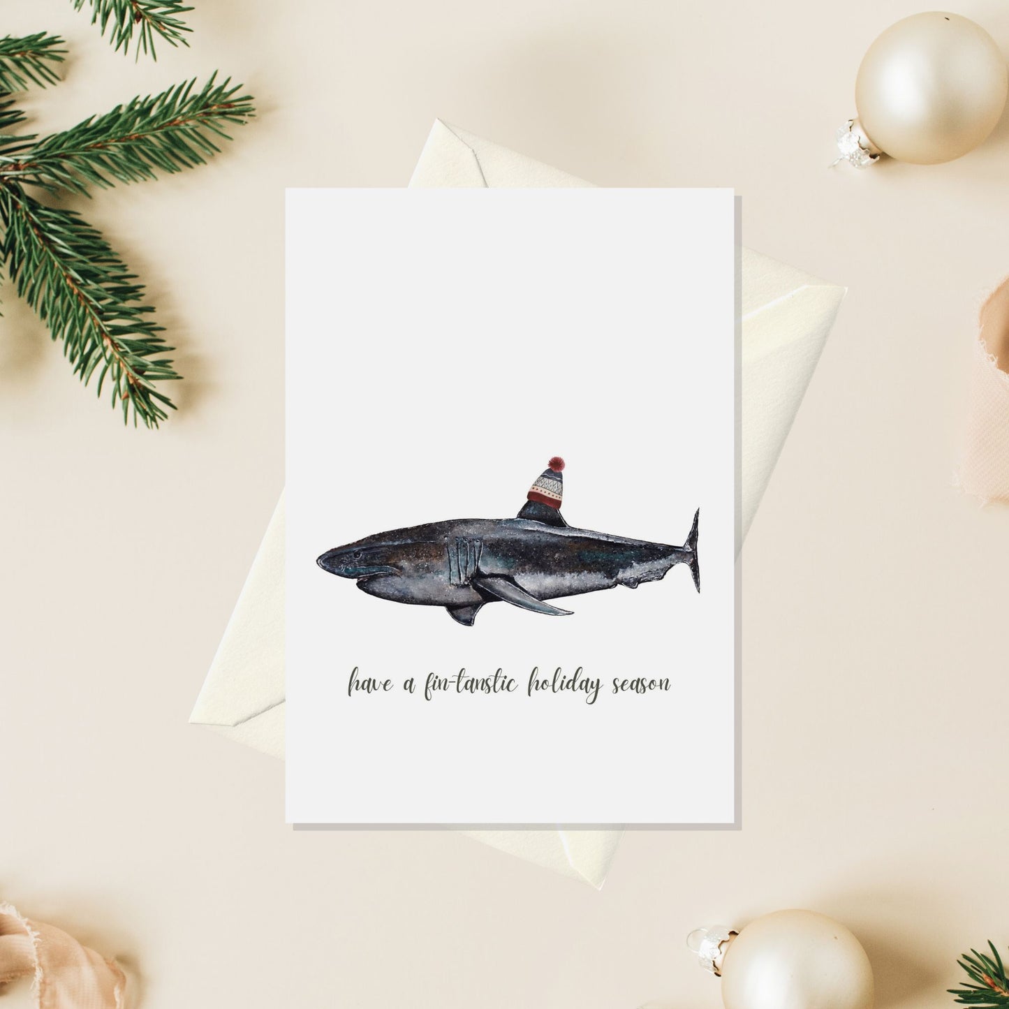 Shark Christmas Card