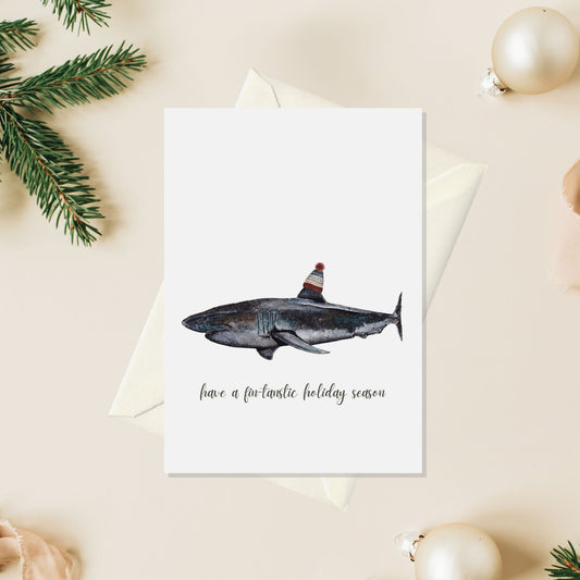 Shark Christmas Card