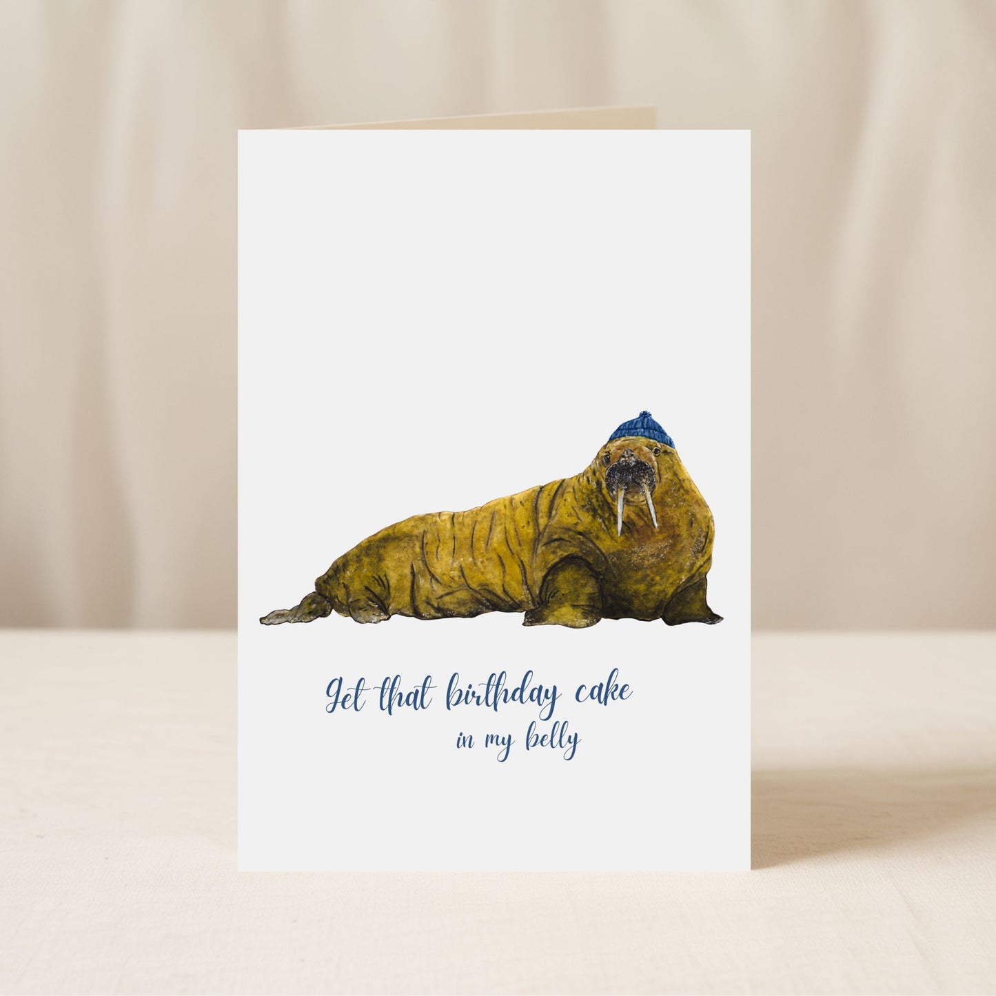 Funny Walrus Birthday Card